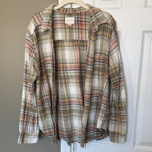 American Eagle Distressed Flannel